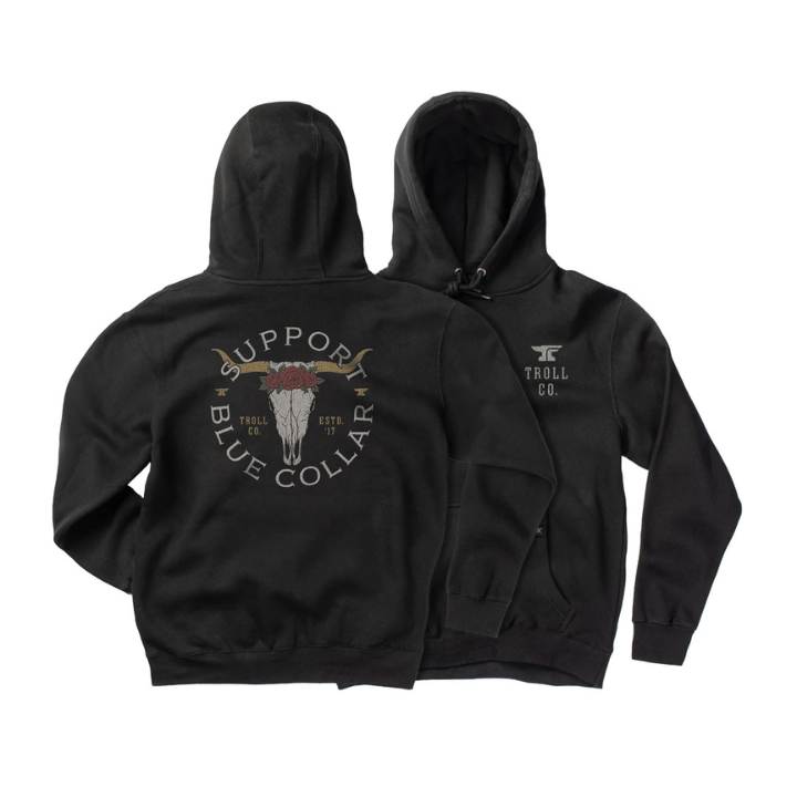 GIRLS HOODY SBC LONGHORN - BLK